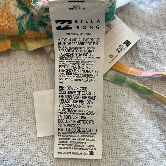 Billabong Sunkissed Cami Top in Multi size M NWT - Picture 7 of 8